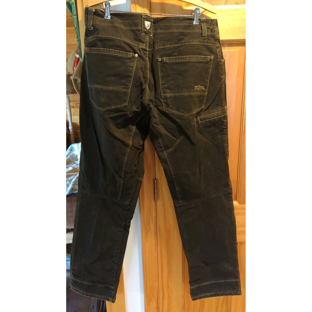 Kuhl Pants Mens 34 x 32 Black Washed Distressed Outdoor Rugged‎ Jeans - Picture 7 of 15